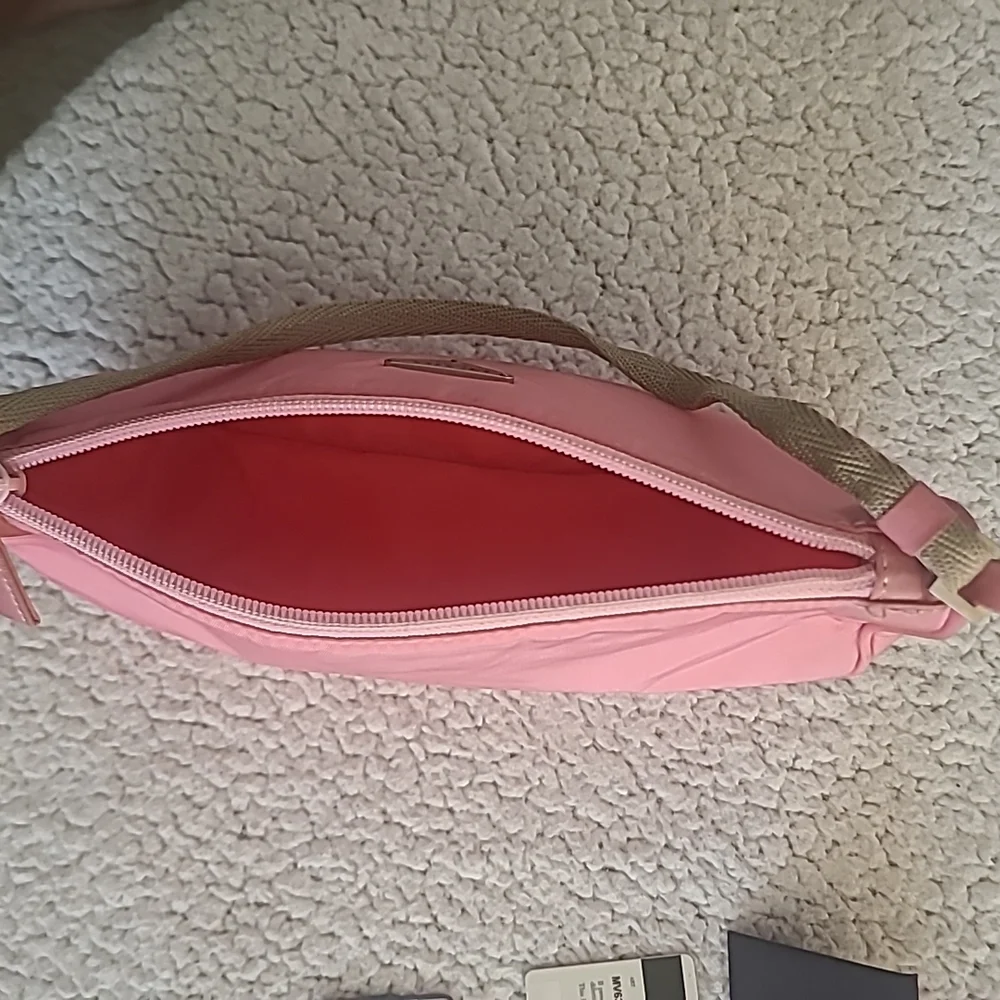 Prada Pink Tessuto Nylon Mini Shoulder Bag Y2K Vintage Authentic - Picture 7 of 12